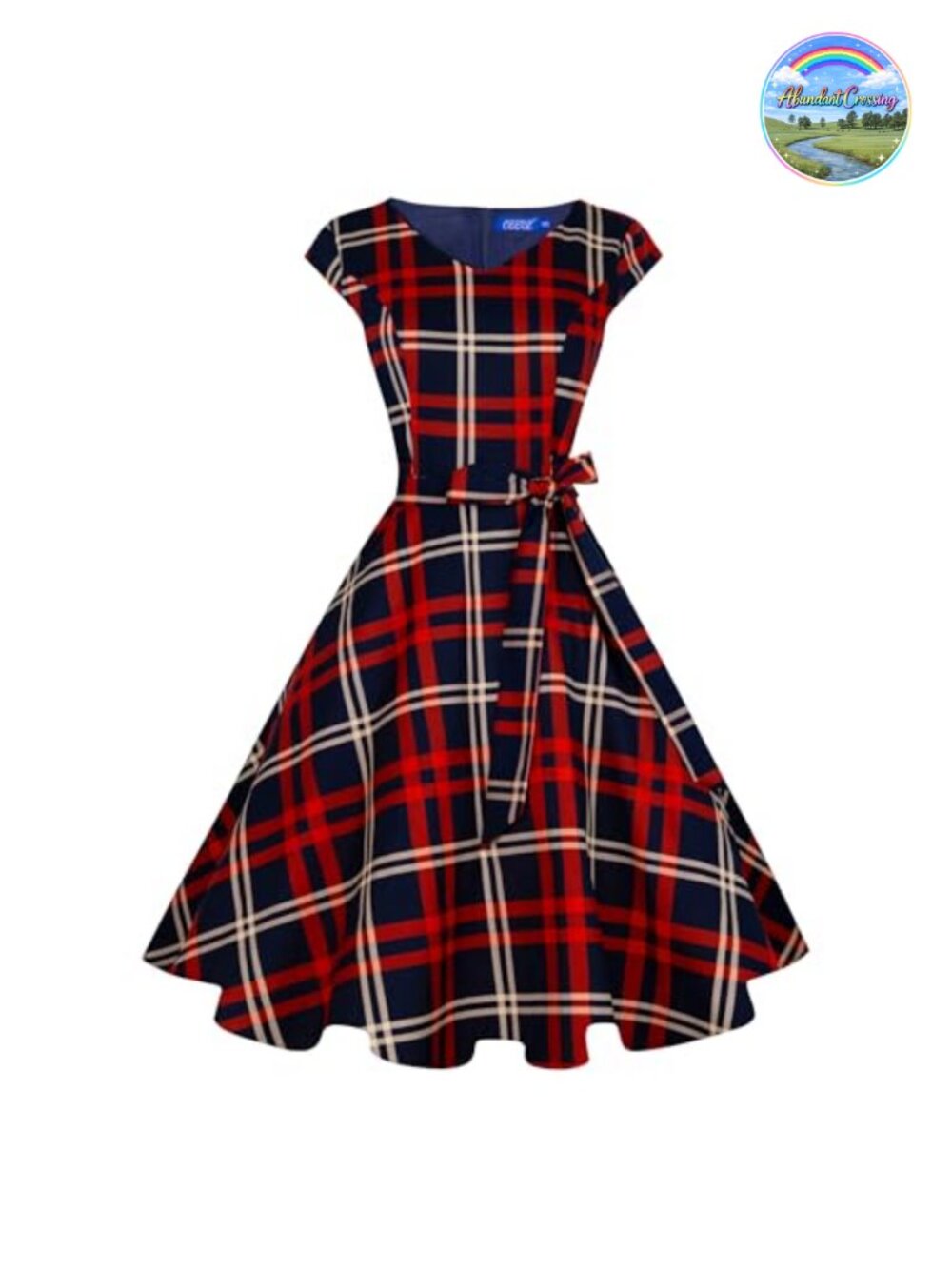 Women's Cocktail Dress V Neck 1950s Retro Swing A-Line Knee Length